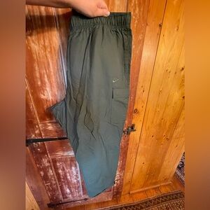 Green Nike, Jogger Pants.